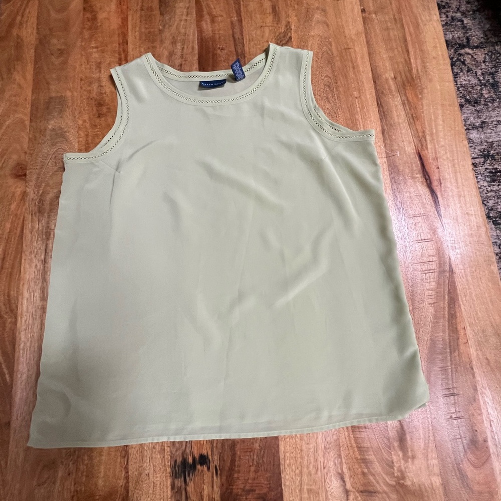 Karen Scott Lime Green Sleeveless Tank Top
